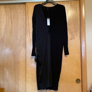 BCBG MaxAzria large long sleeve black dress